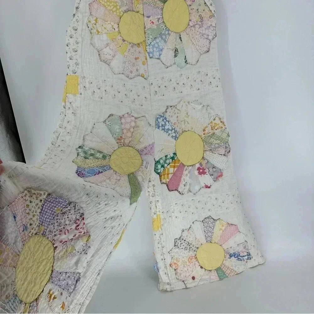 Vintage handmade one of a kind quilt overalls - Picture 8 of 10